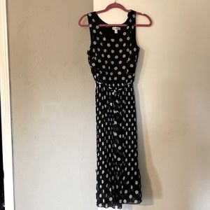 Dressbarn black and white polka dot dress